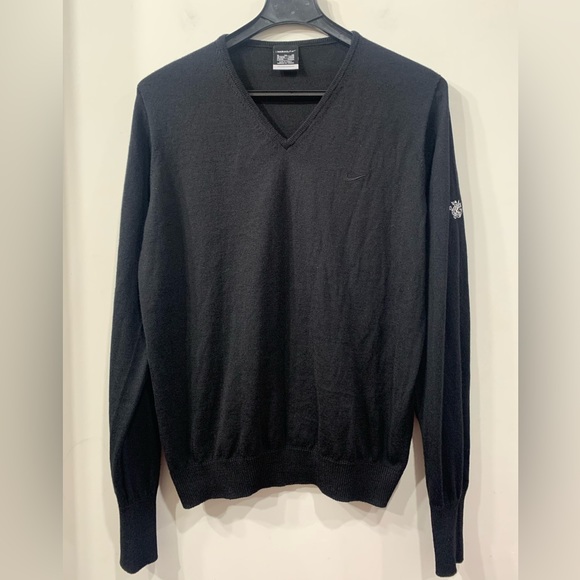 Nike Golf V-neck Pullover  Sweater Wool Blend Black XL - Picture 1 of 11